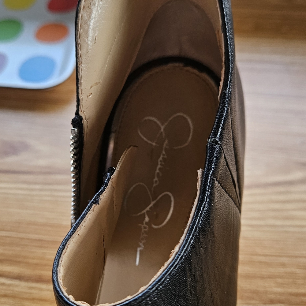 Jessica Simpson Black Women's Heels With Side Zip Size 7.5 - Picture 14 of 15